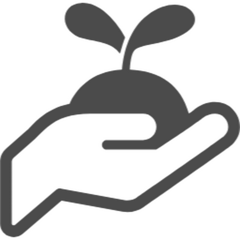はい、この画像は、**「手で支えられた若葉」** を表しています。より具体的に説明すると、*   **手:** 人の手が、開いた状態で何かを優しく支えている様子。*   **若葉:** 土から芽が出たばかりの、小さな植物の苗。これらの要素から、**成長、育成、保護、または新しい始まり**といった意味合いを表現していると考えられます。