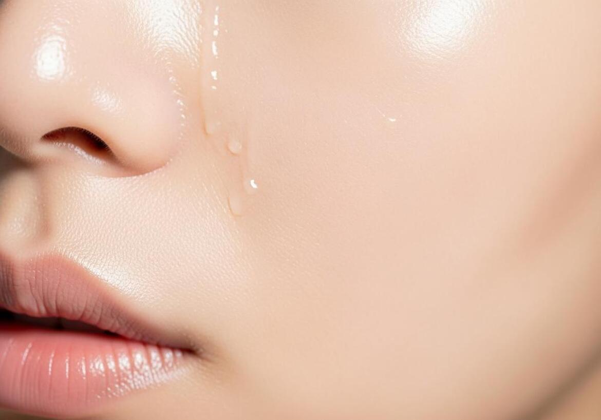 水滴の滴る素肌